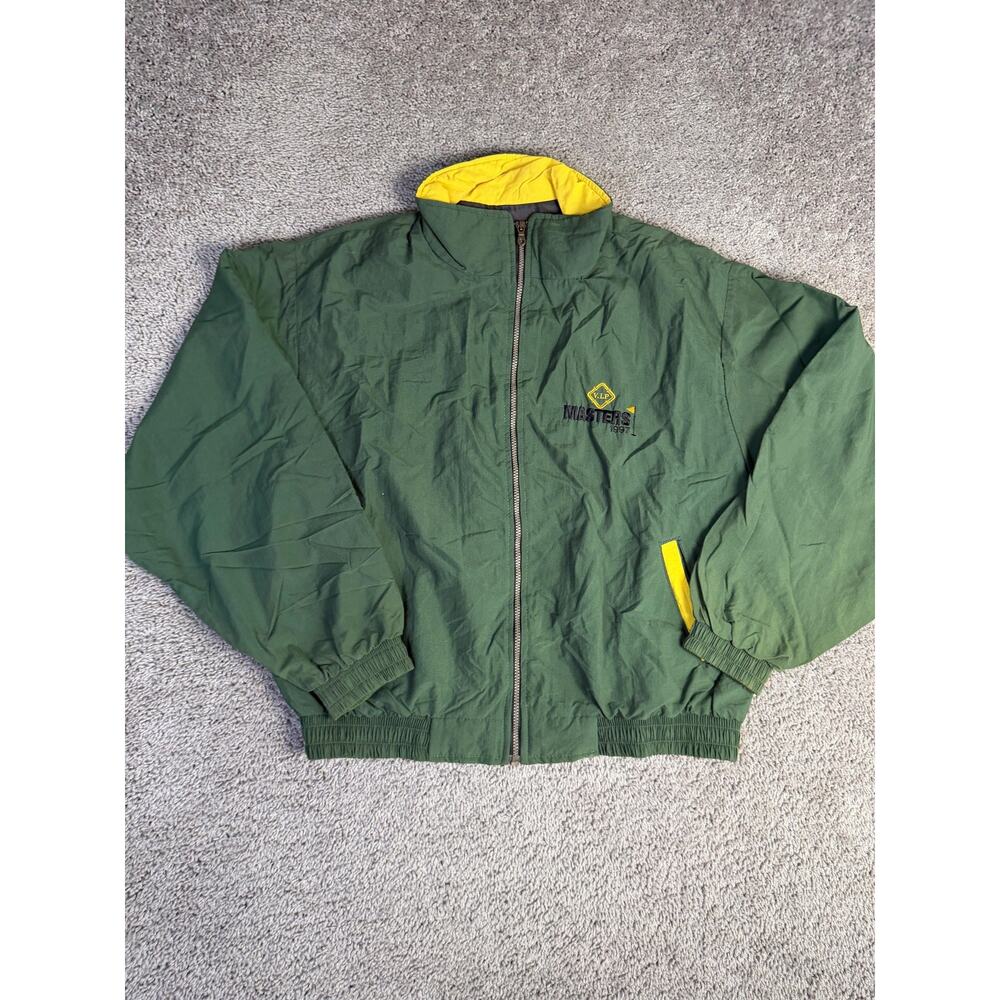 Vintage 1997 Masters Windbreaker Jacket Mens XL VIP Tiger Woods 1st Win Golf USA